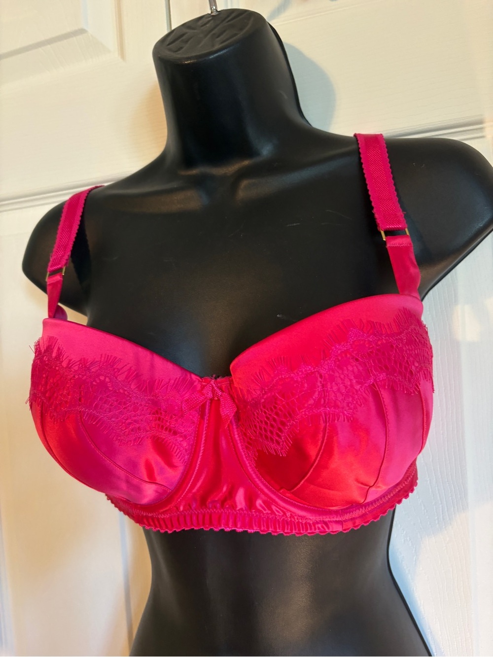 Lepel Hot Pink Lace-Trim Balconette Bra - Women Intimates